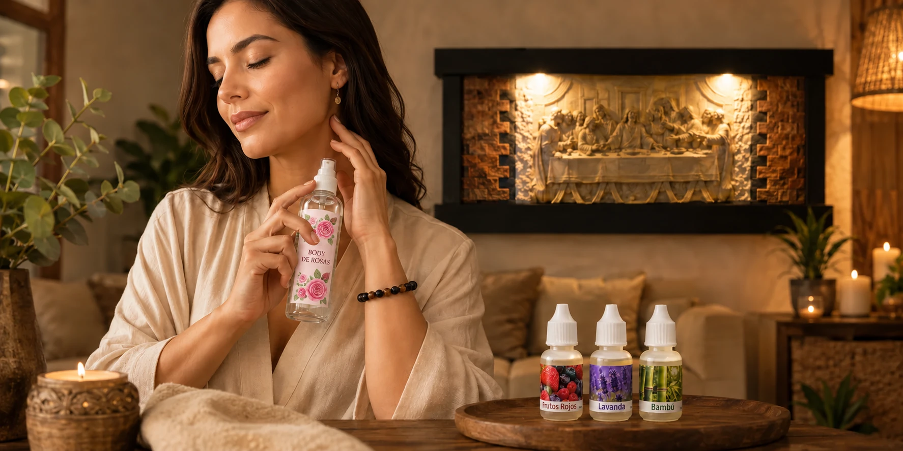 Iluminná: fuentes, pulseras y aromaterapia